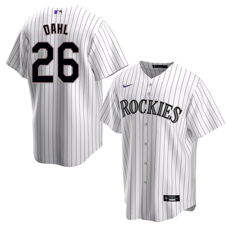 Nike Men #26 David Dahl Colorado Rockies Baseball Jerseys Sale-White